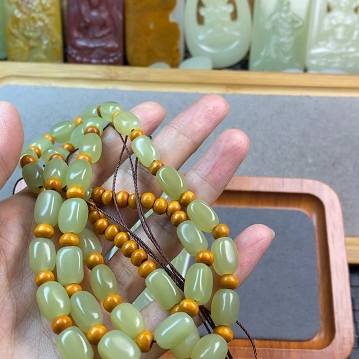 文***哥昆仑山料方解玉链子