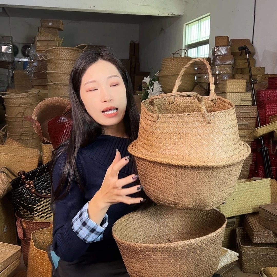 草编草编包/草编收纳盒带瑕疵