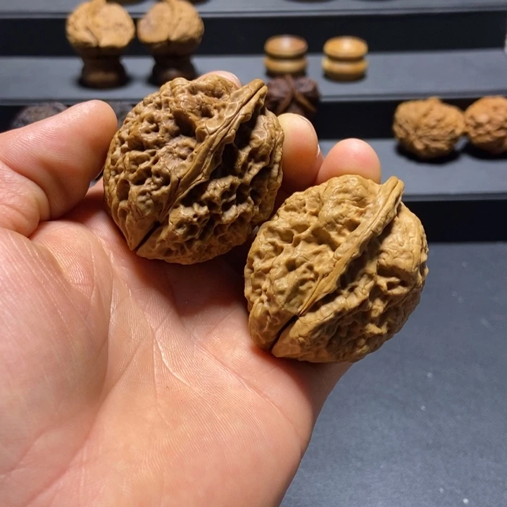 文玩核桃把件B霸王滚龙蟾42mm