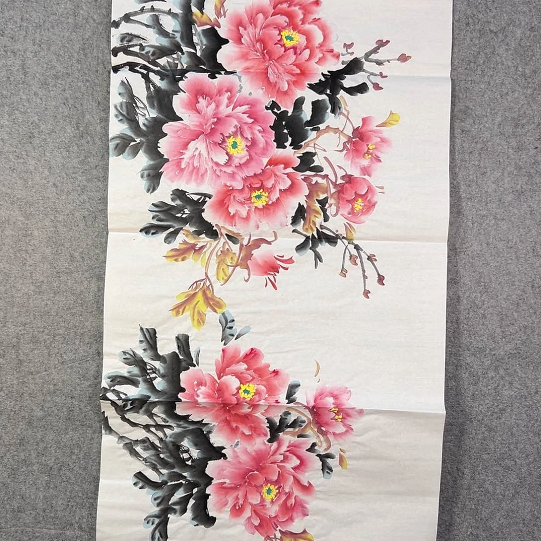 国画090 花鸟和蝴蝶都在等待它
