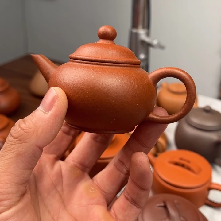紫砂茶壶红黄泥水平100cc
