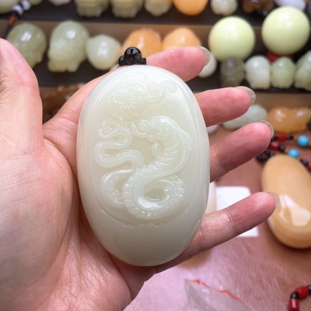 石材天然古青石手把件