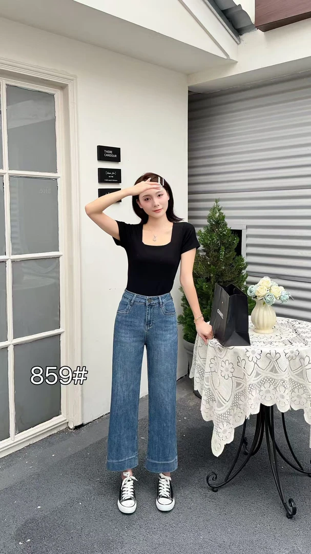 859款（八分）显瘦窄版牛仔直筒裤