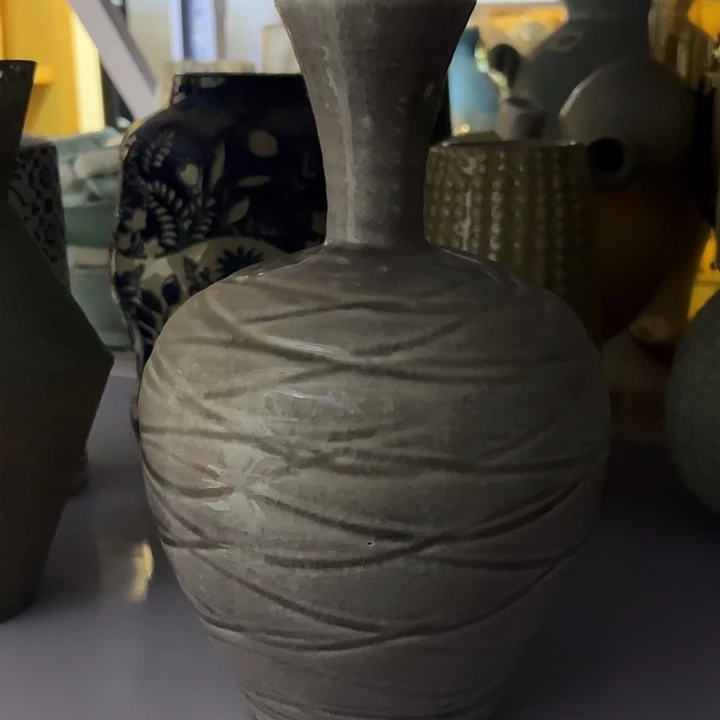 陶瓷粗陶手工复古立体花瓶