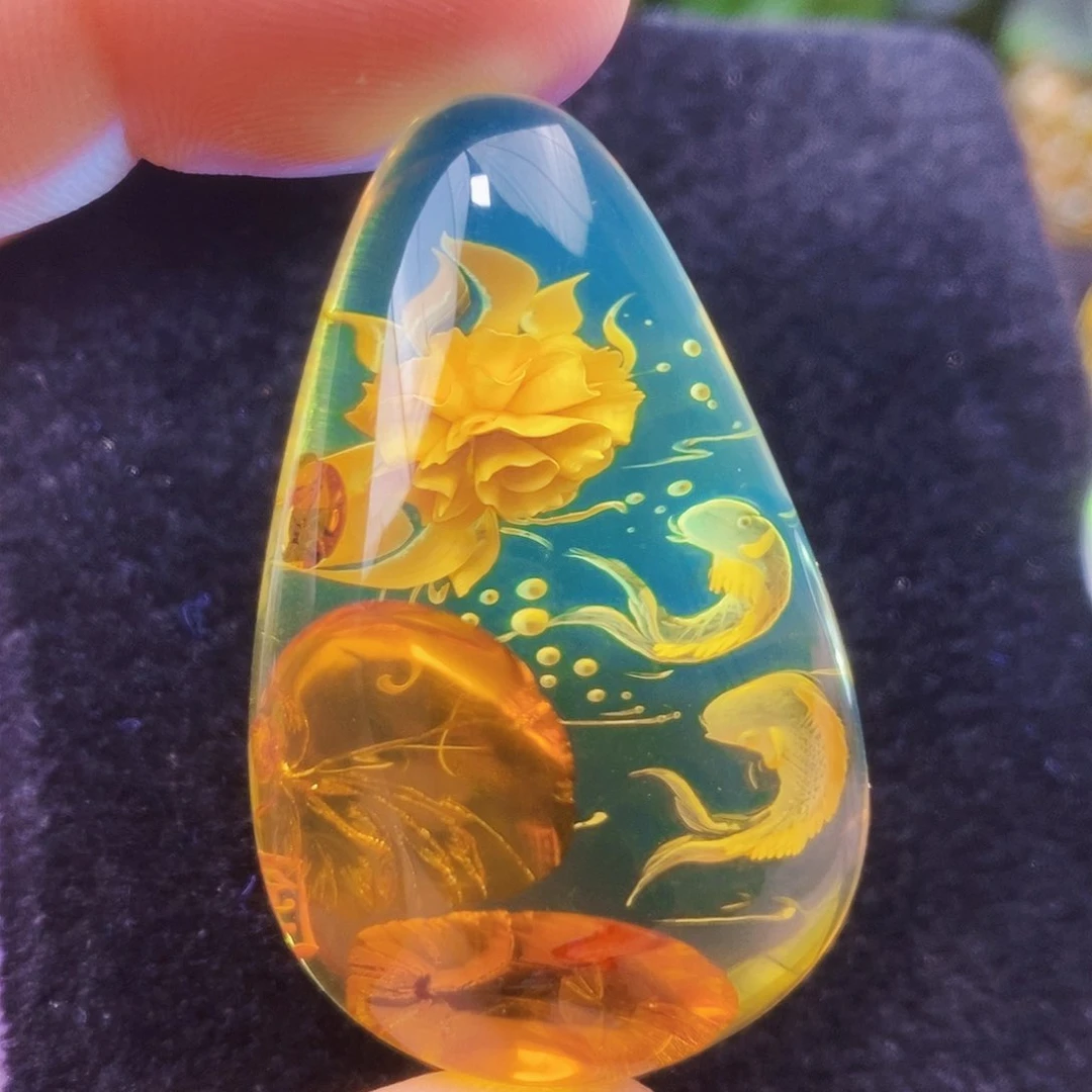 【闪购商品】琥珀（花珀）吊坠(不含链)未镶嵌