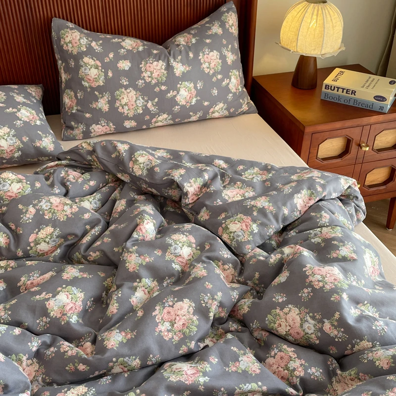 a类母婴级全棉有氧双层纱四件套纯棉纱布被套床单学生宿舍三件套