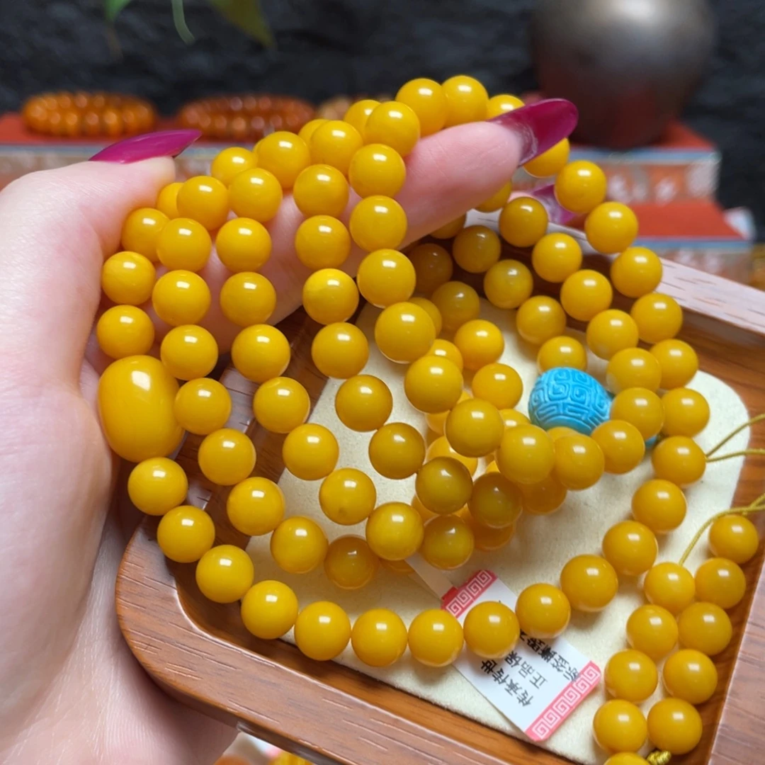 蜜蜡未镶嵌颈饰项链