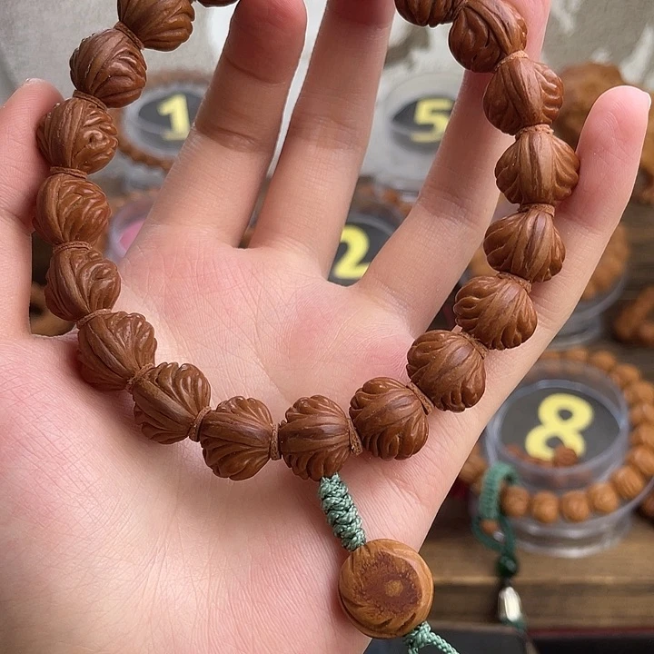 文玩核桃吊坠清*15野生红魔