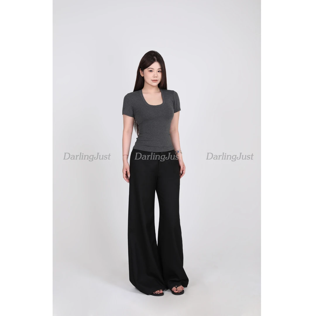 DarlingJust小野墩墩[爆腰T]双11好物好版型收腰正肩基础款打底秋