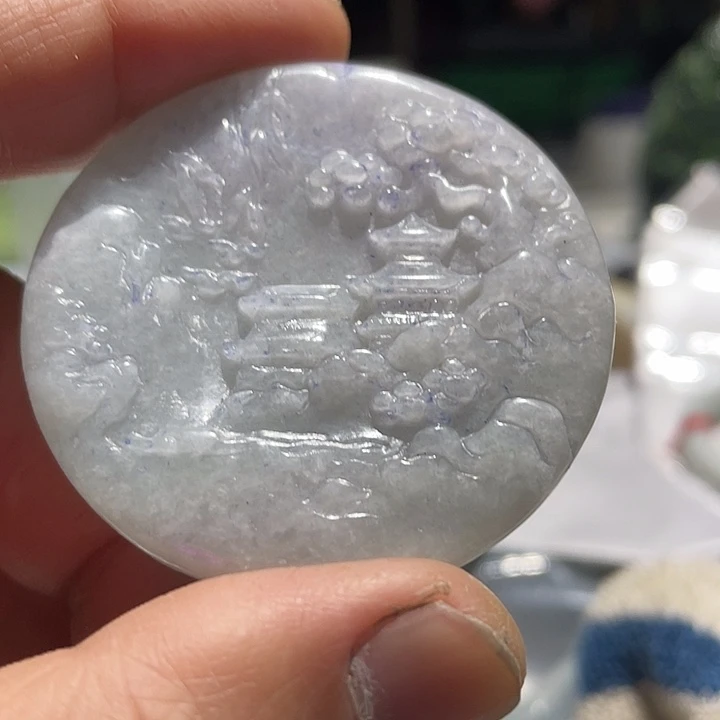 翡翠未镶嵌吊坠(不含链)山水