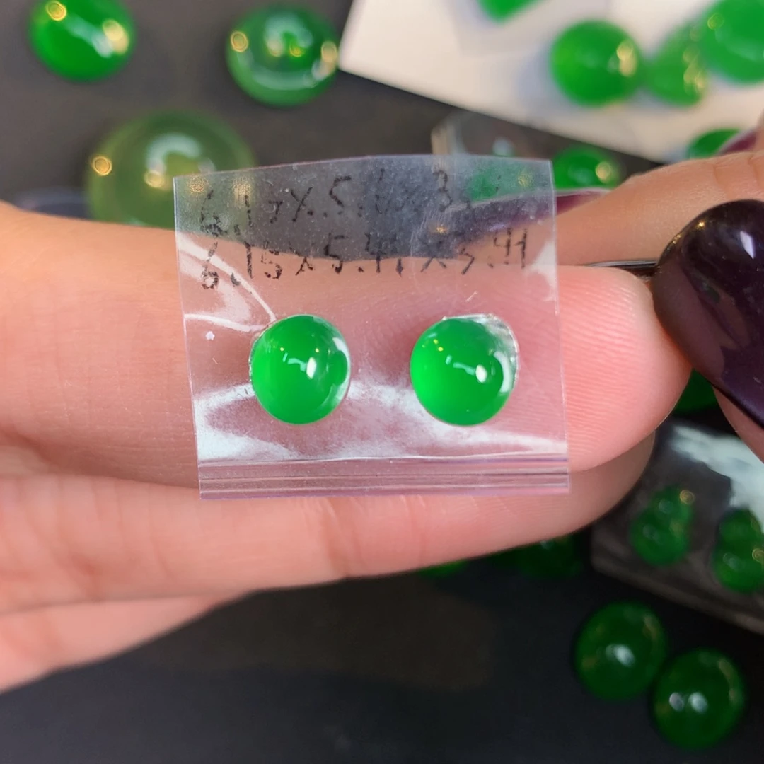 翡翠裸石翡翠6.13-5.6-3.4