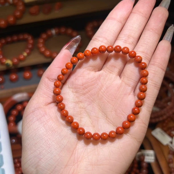 川料南红精品小米珠5mm手串/249/多样性发其一