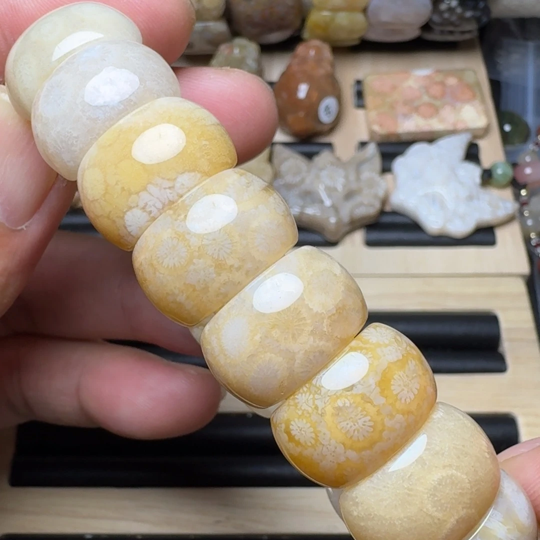未镶嵌纯天然色有机玉石保真色硅化玉