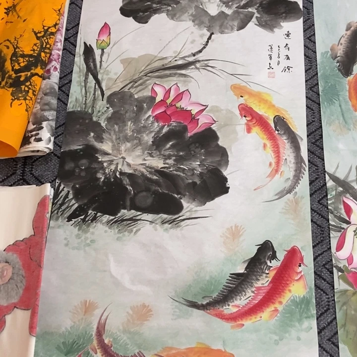 枕书斋画廊的直播间