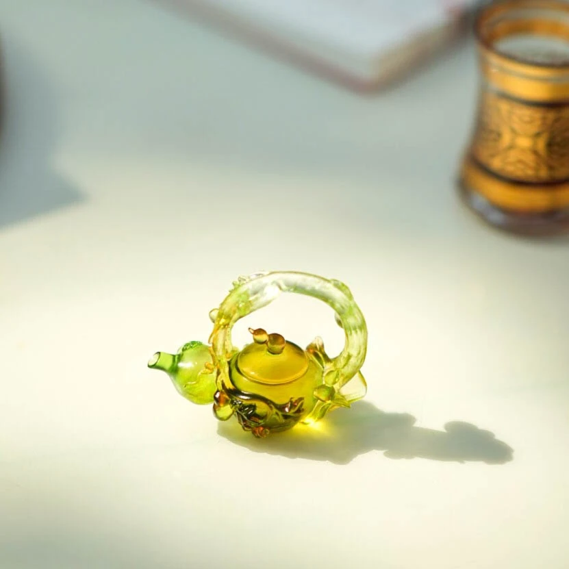 【奇居】现代桌面艺术工艺礼品摆件琉璃清趣壶
