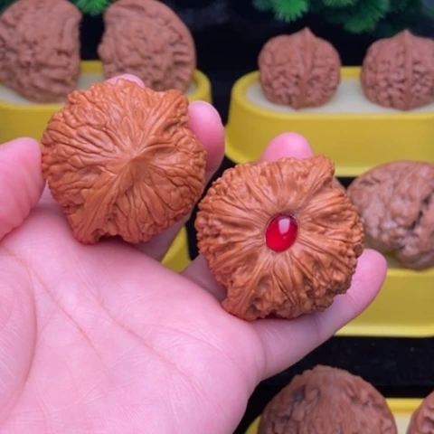 把件文玩核桃绣球45全品