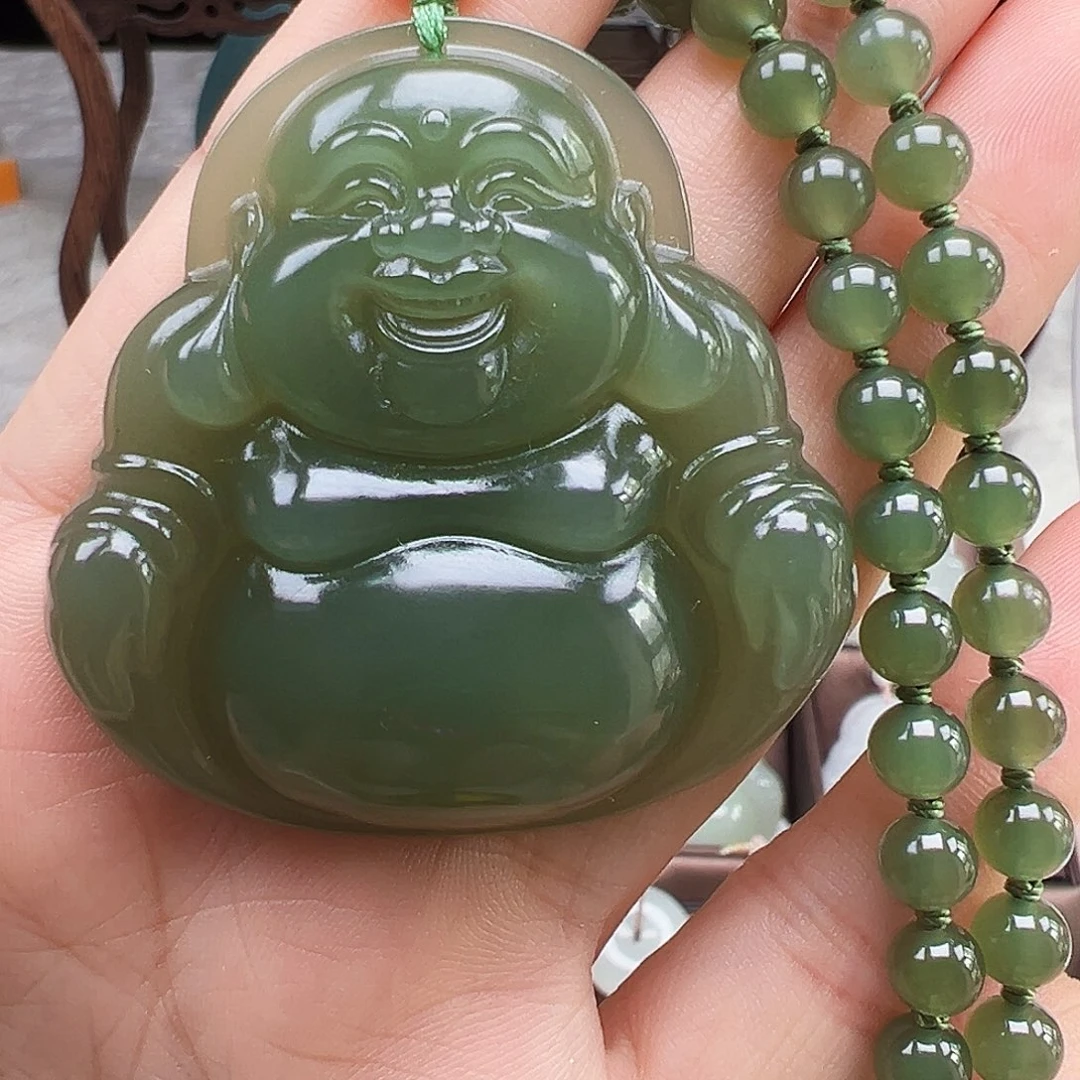 吊坠(赠链)足金镶嵌和田玉