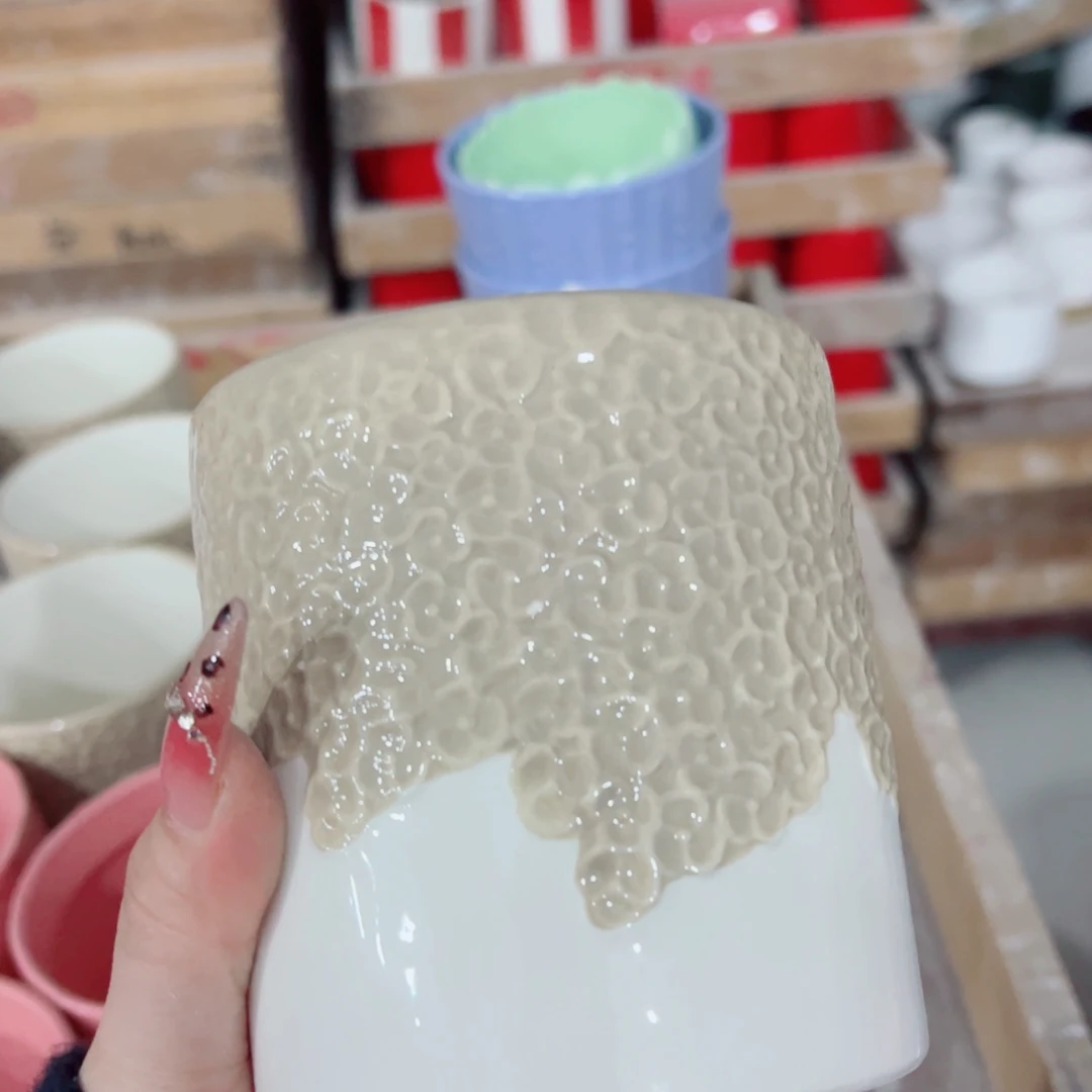 有孔，陶瓷花盆满10米包邮发货