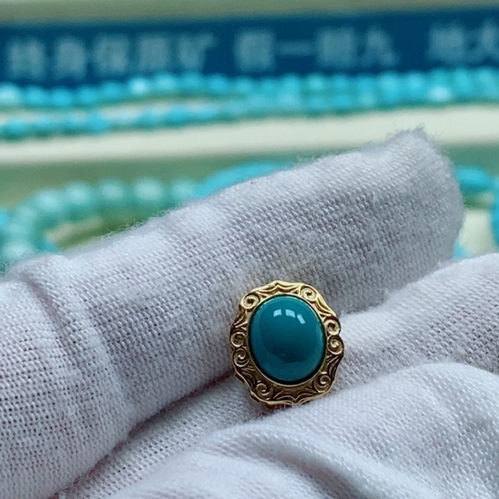 绿松石未镶嵌珠宝半成品刚**好