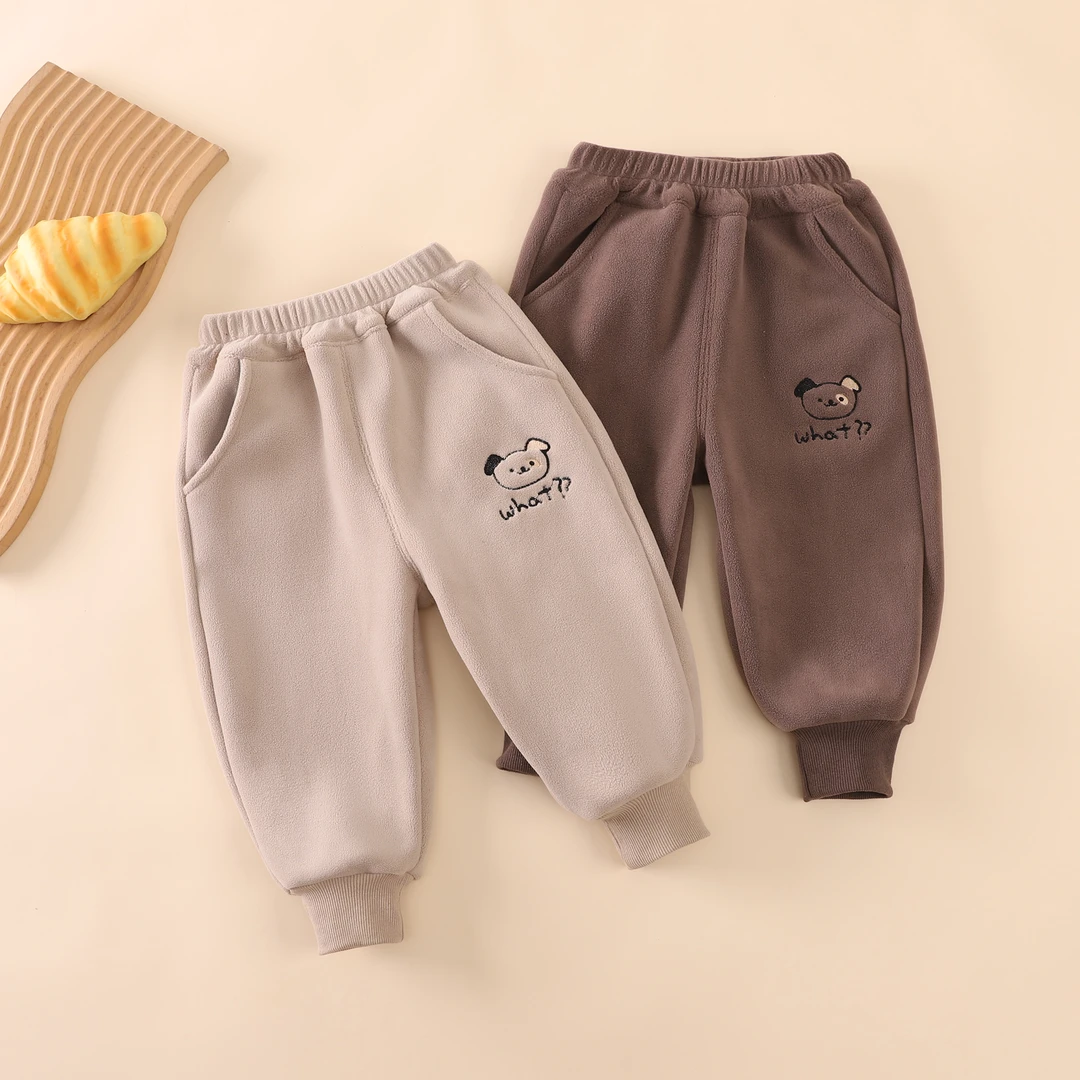 男童加绒裤子2025秋冬新款婴幼儿宝宝奥利绒加厚束脚裤儿童保暖潮