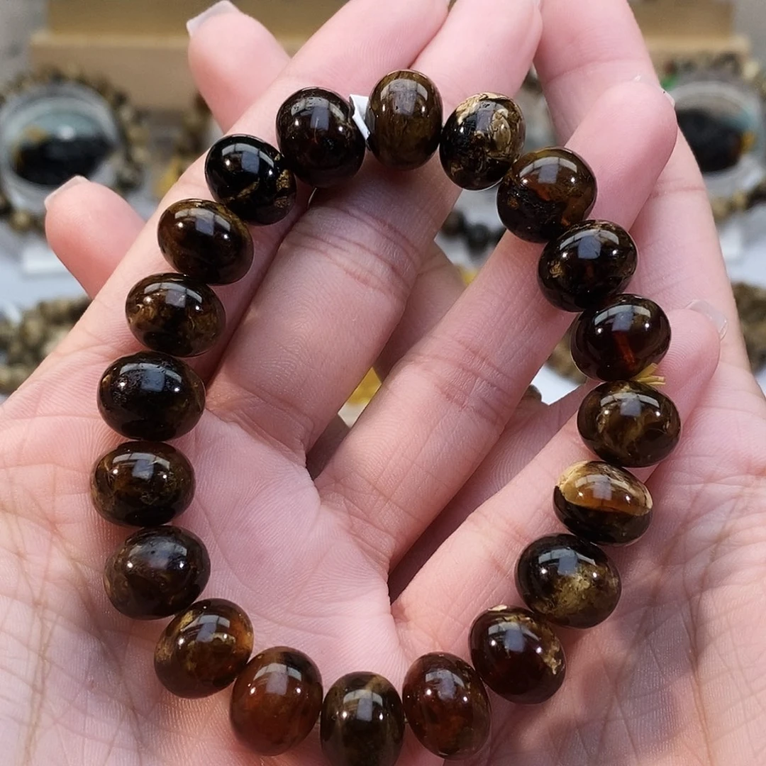 琥珀未镶嵌手链12➕