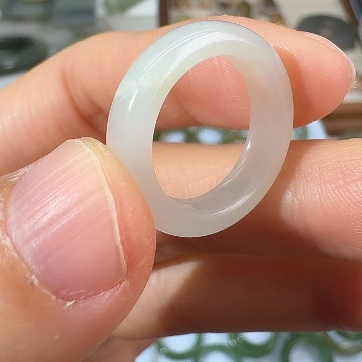 和田玉未镶嵌戒指16.3内径17