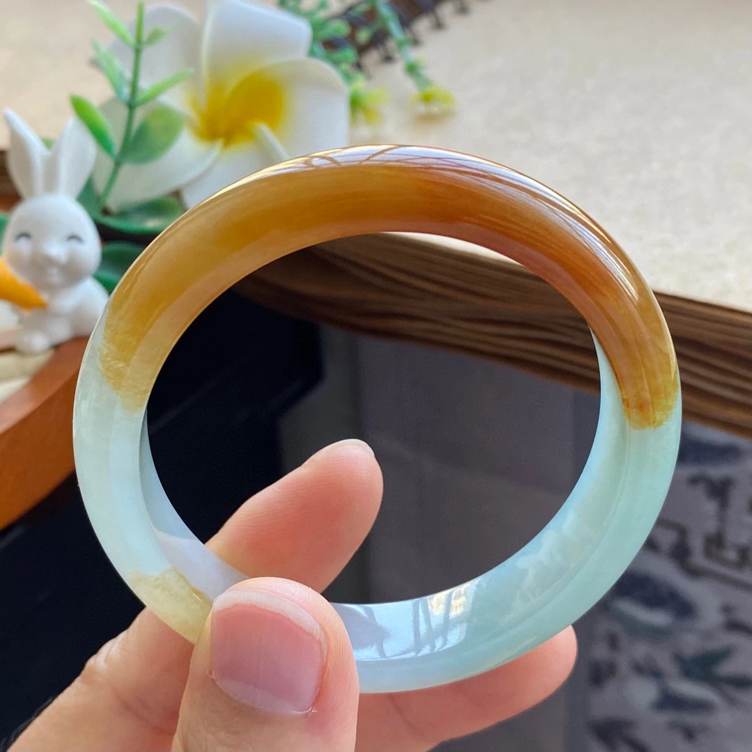 12.29批12416号手镯53.6-12-7.5 橙色果冻镯！明亮的橘色！