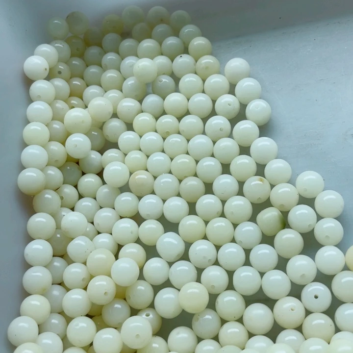 吊坠白玉菩提瑕疵11白玉圆珠200颗
