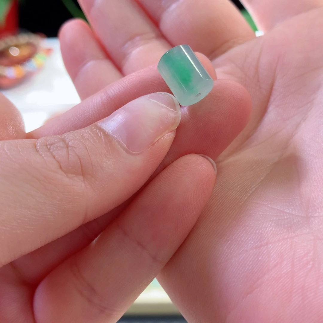 未镶嵌手串翡翠冰飘绿桶珠