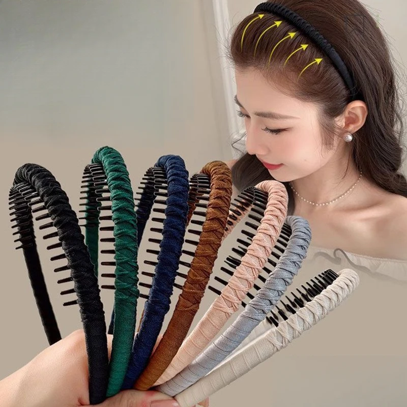 2025新款洋气发箍女款洗脸百搭发卡压发带齿防滑碎发头箍网红头饰