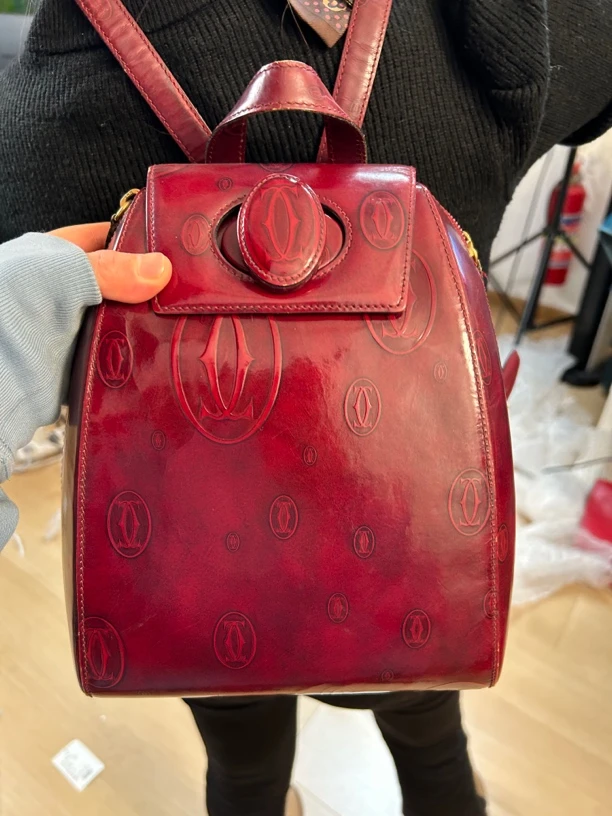 95新 Cartier/卡地亚 卡地亚logo双肩包12338