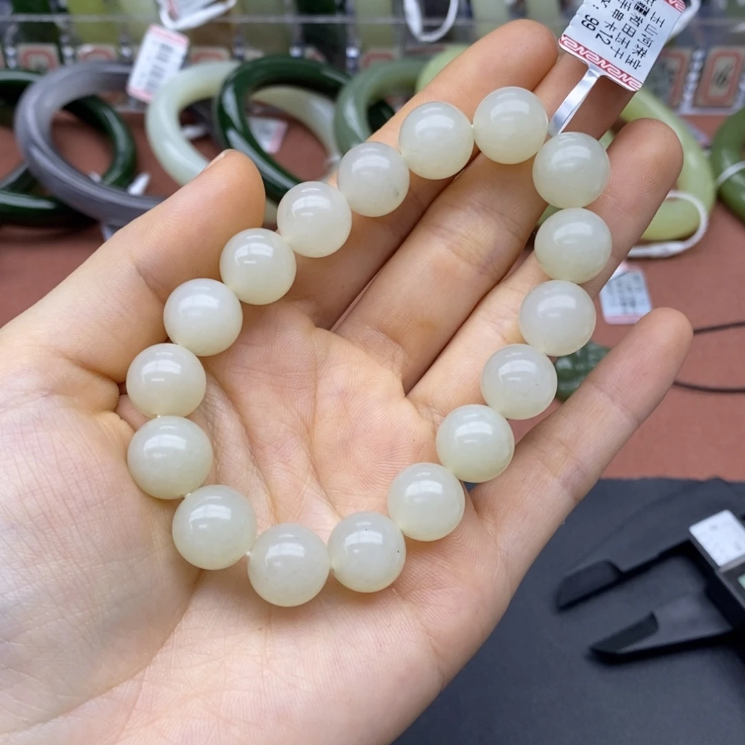 和田玉未镶嵌手串卡12