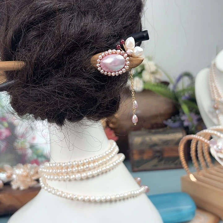 未镶嵌发饰淡水珍珠