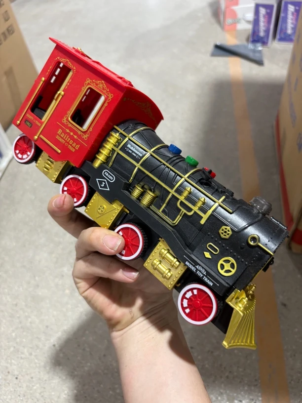 复古火车头早教车科学玩具