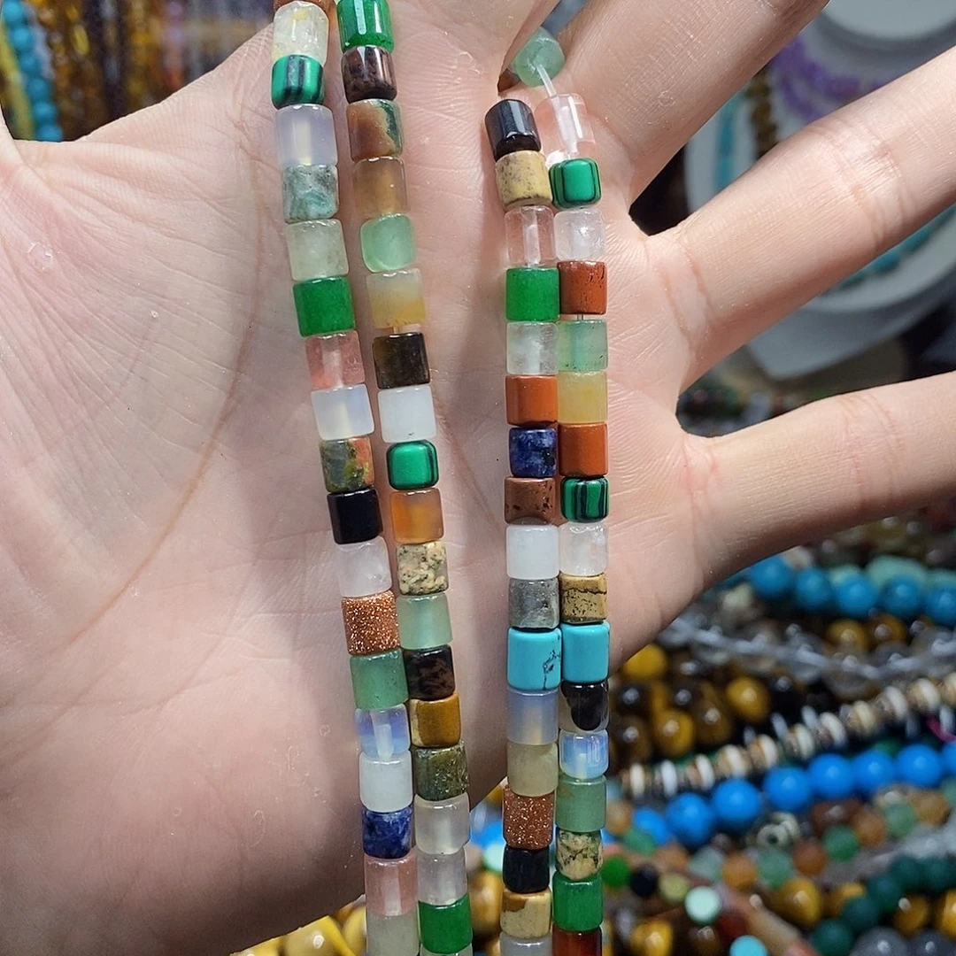 石英质玉未镶嵌，多宝柱子6mm，