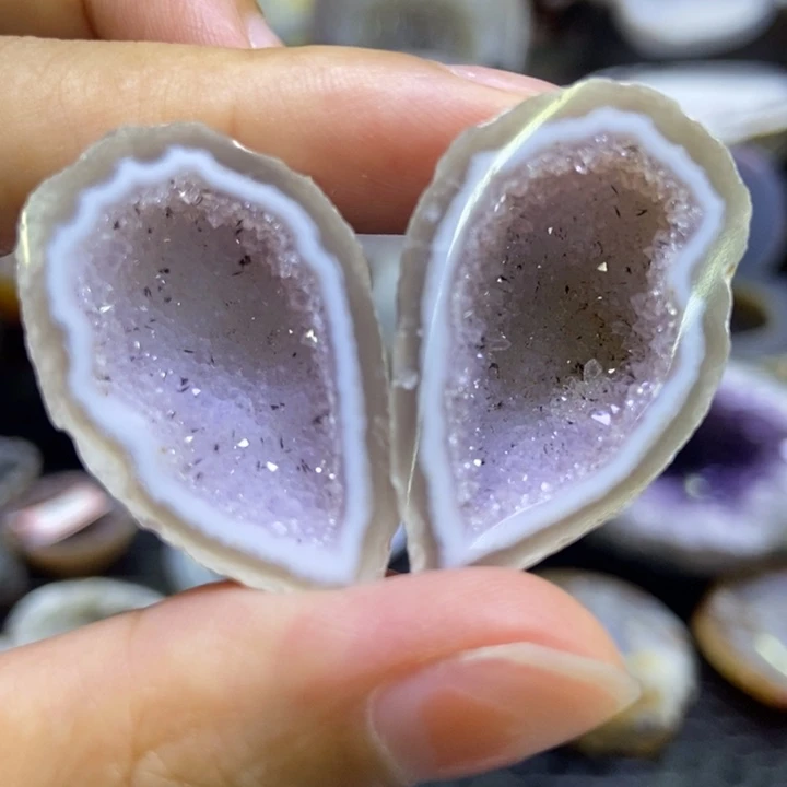 水晶珠宝半成品未镶嵌迷你粉兔耳