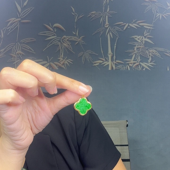 翡翠银S925镶嵌吊坠(不含链)特价