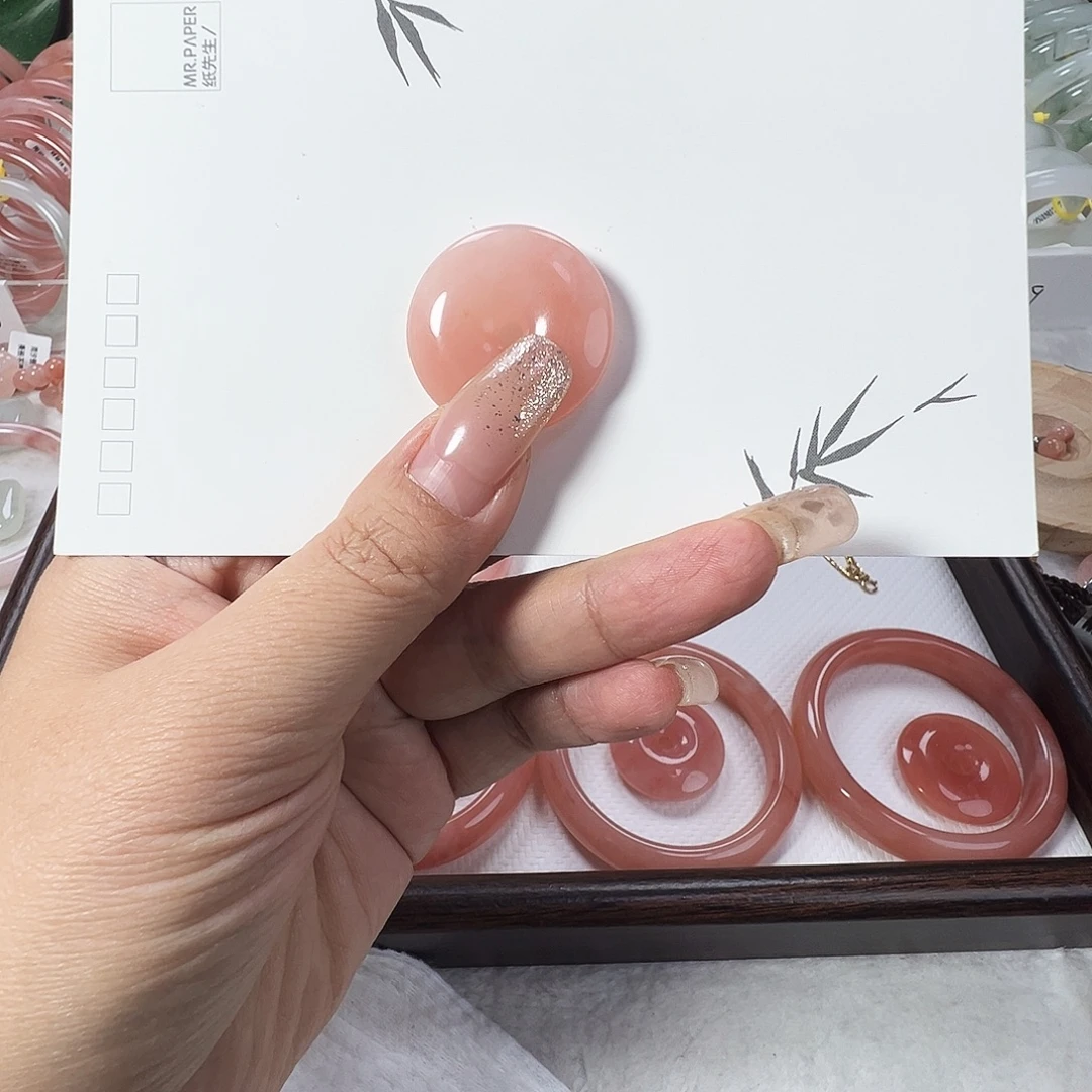 平***意石英质玉（金丝玉）未镶嵌手镯平安扣