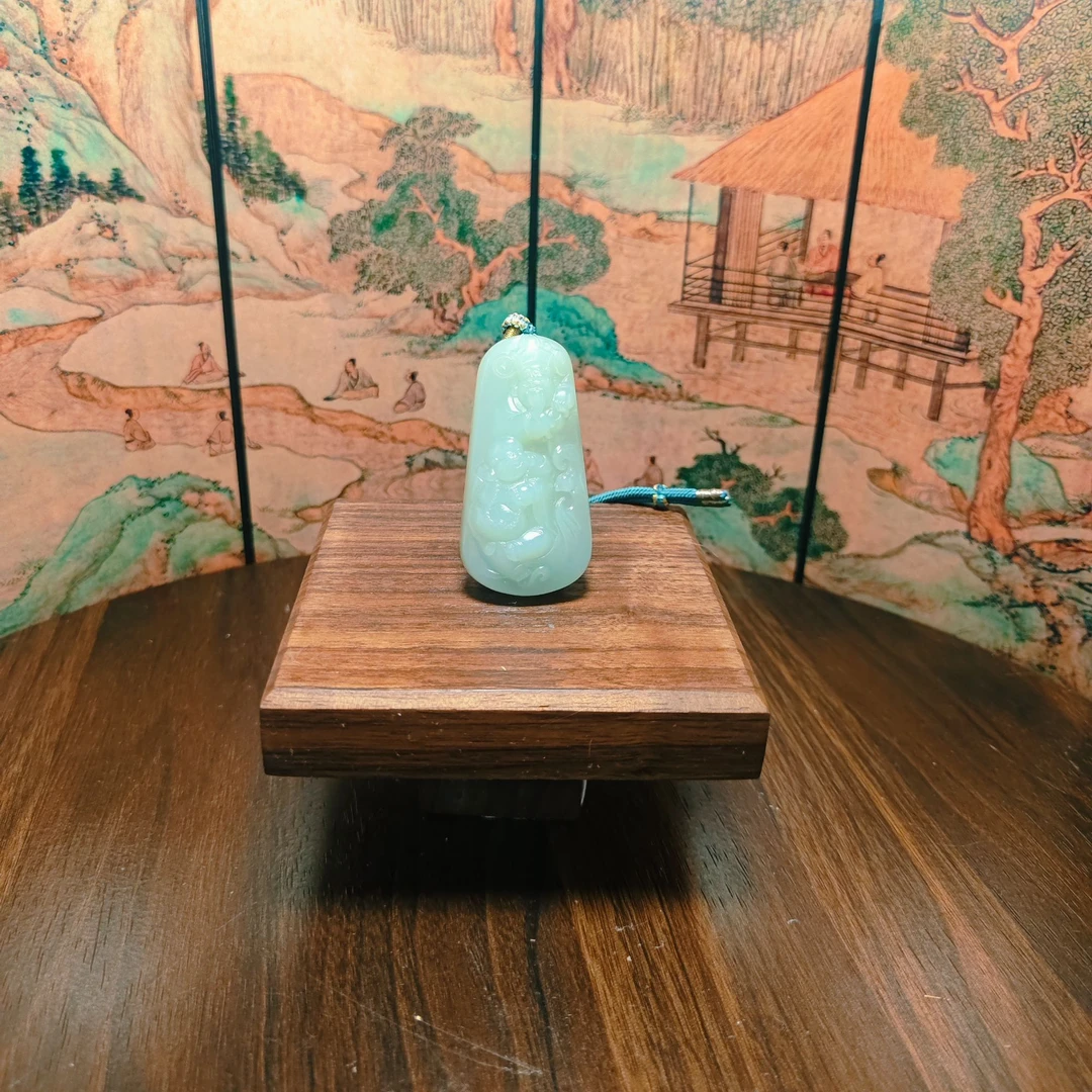 G和田玉财福双收吊坠0013