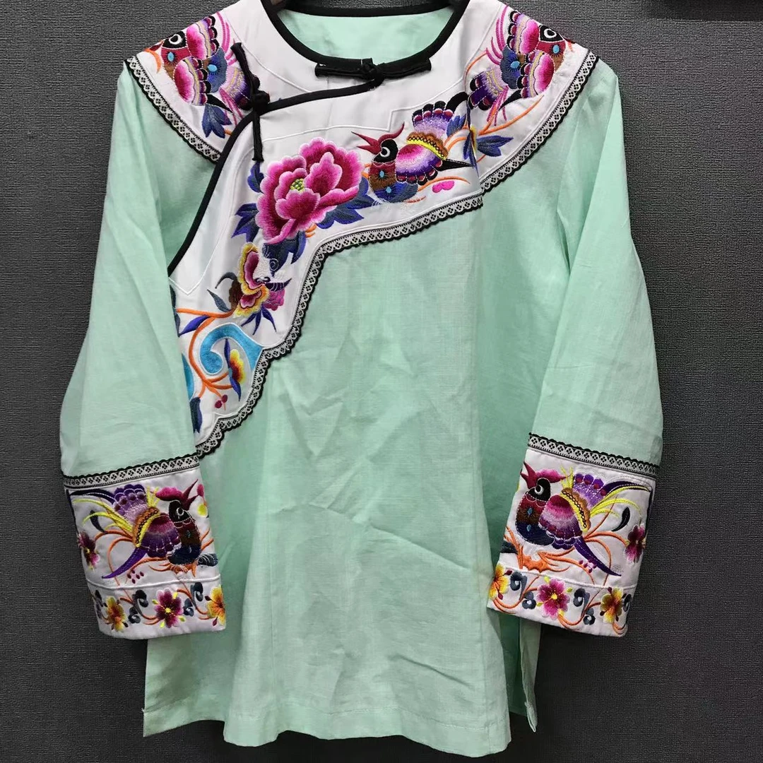 苗族刺绣民族风女装棉麻舒适传统服饰春秋夏上衣