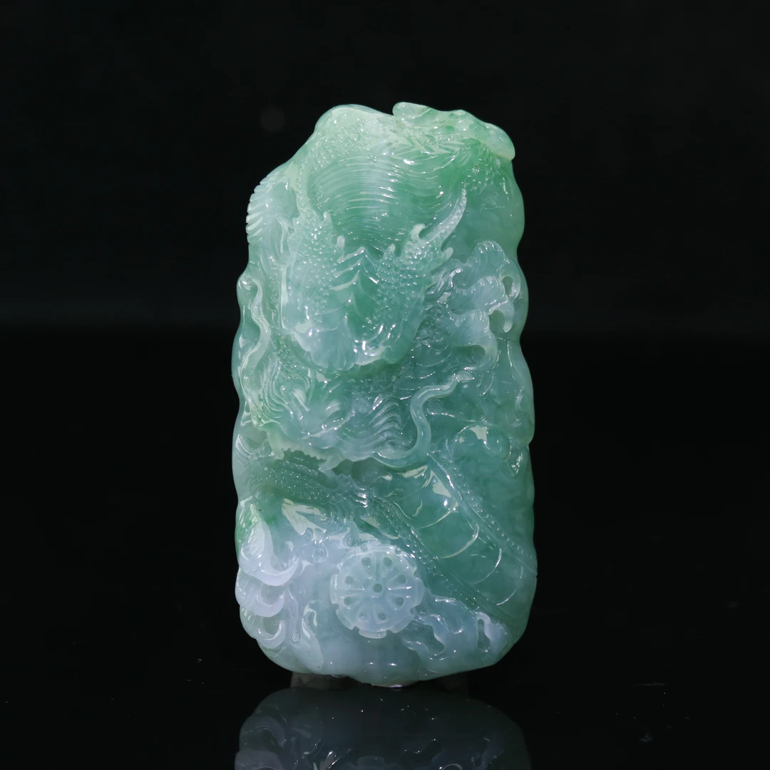 14天然缅甸翡翠A货龙牌/800198/上海嘉禾拍卖