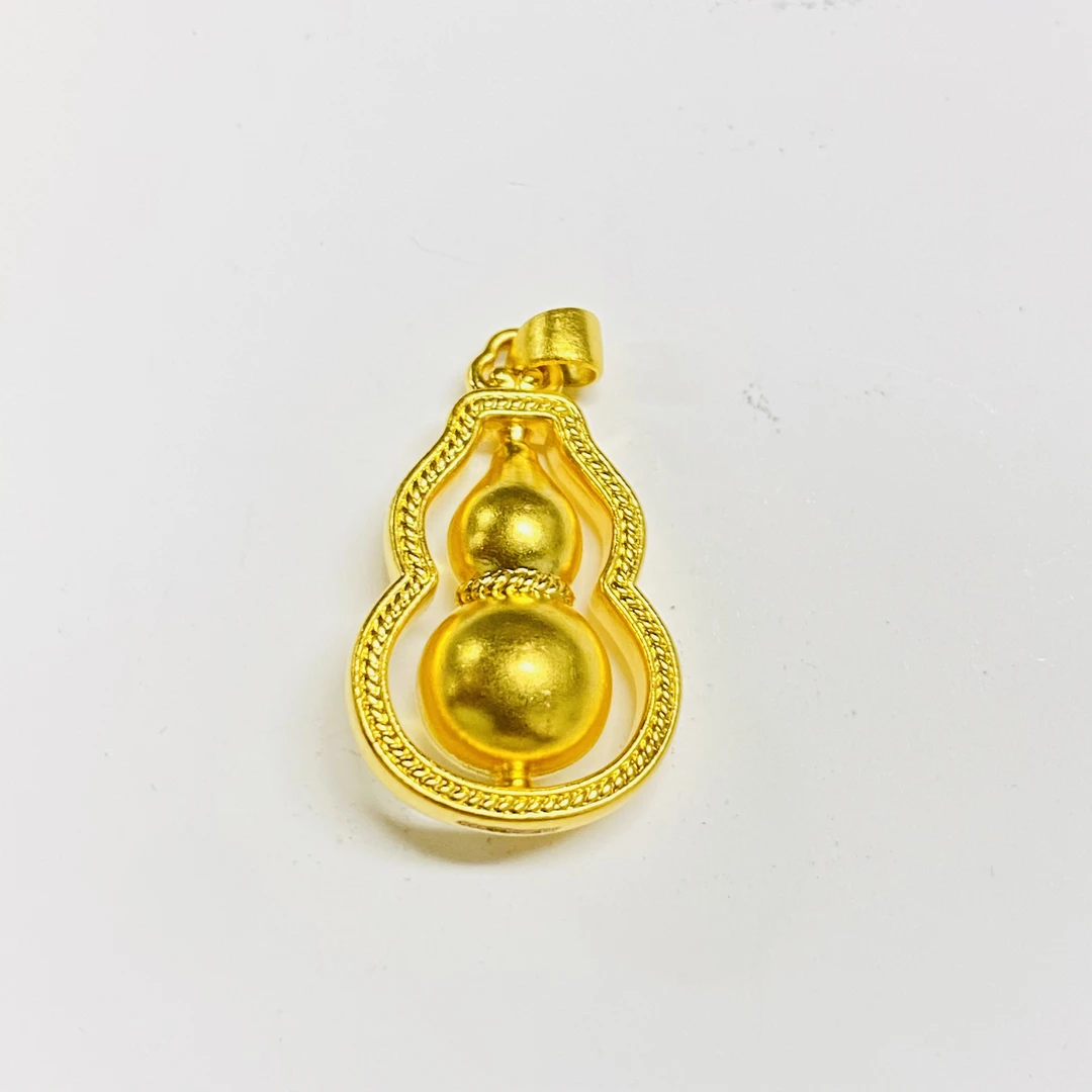 足金饰品/双层葫芦吊坠/1.26/1B5G0234/h