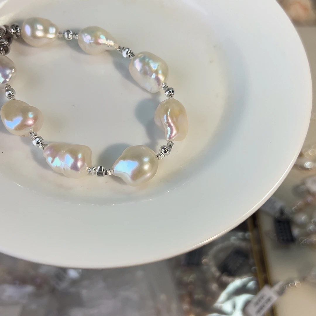 牛****淡水珍珠天然淡水珍珠合金