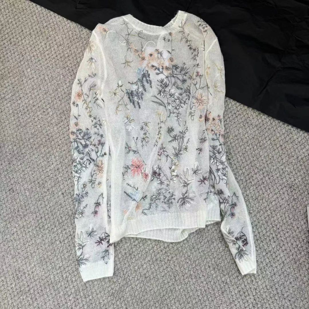 【花花严选】夏季时尚薄款针织超薄款上衣