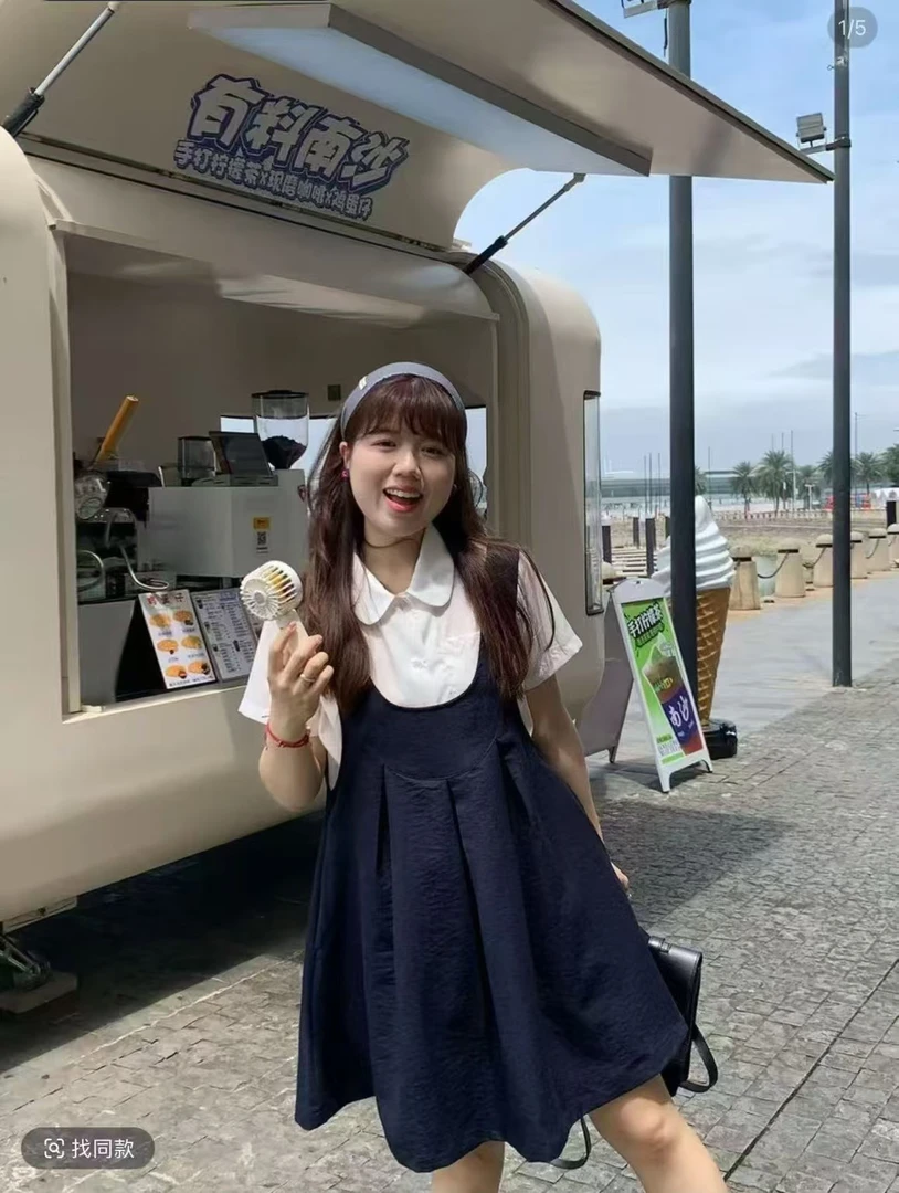 学院风减龄背带裙衬衫上衣套装胖mm2025夏季新款显瘦宽松大码女装