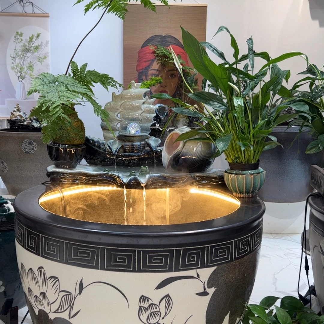 陶瓷景德镇陶瓷流水摆件