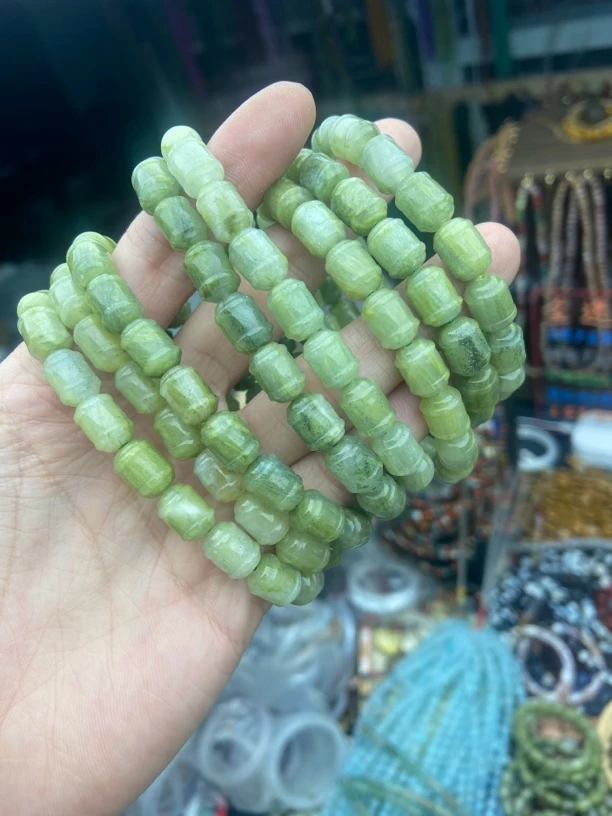 南方玉湖水绿精工竹节手串8mm 国风节节高升寓意美好