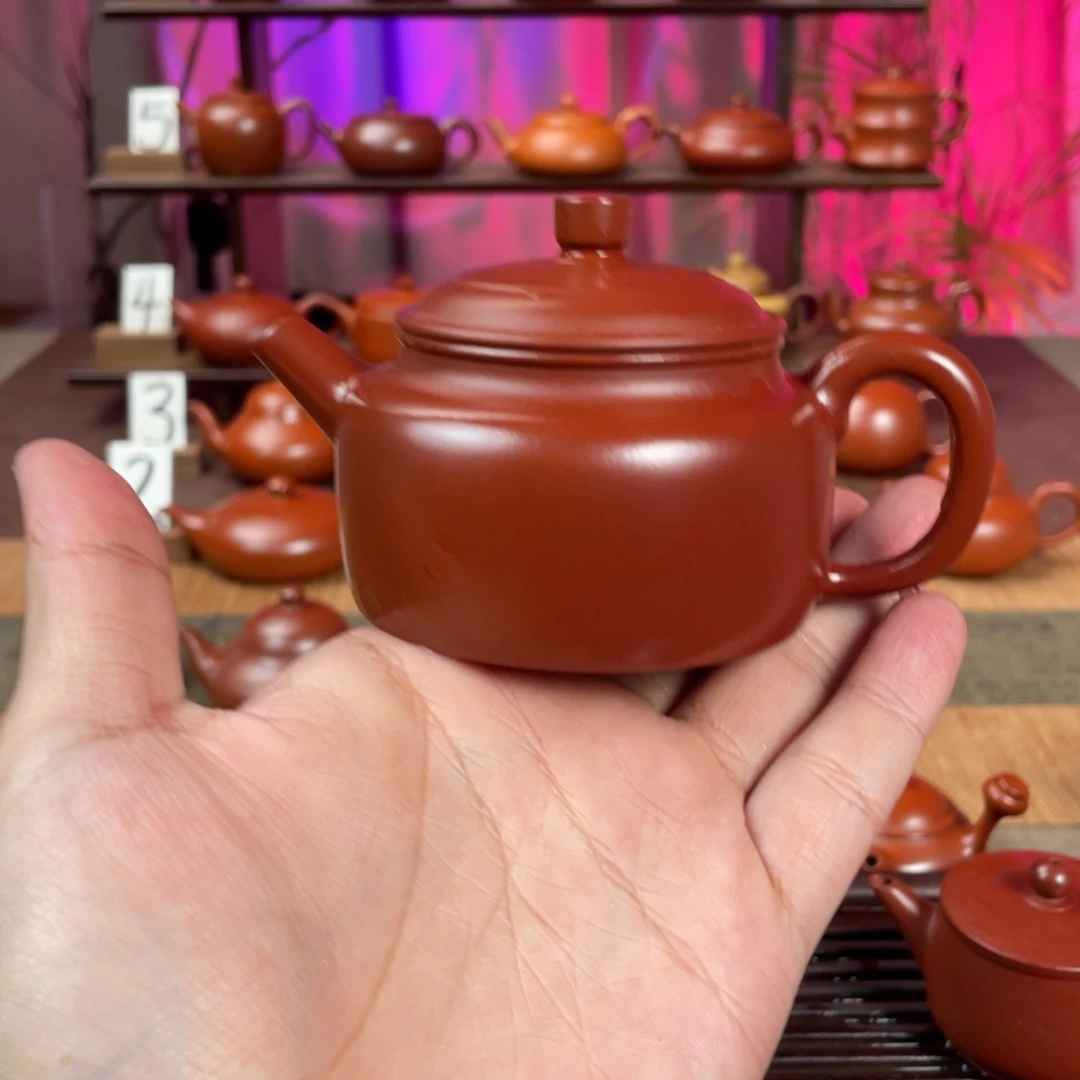 尚***兵茶壶紫砂精工德钟120cc手拉