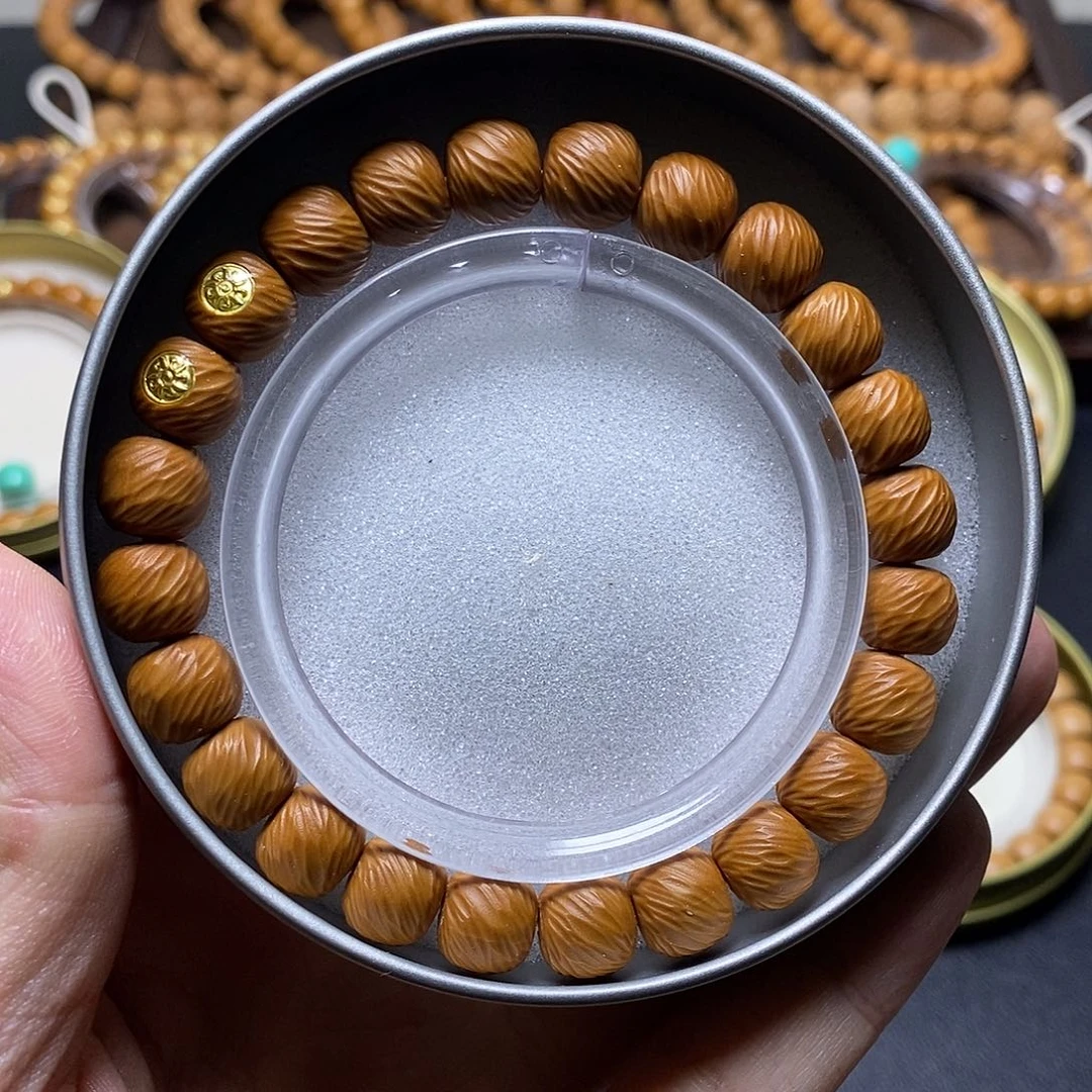 猴头核桃手串双18k金标千任云锦尺寸10左右全品115号