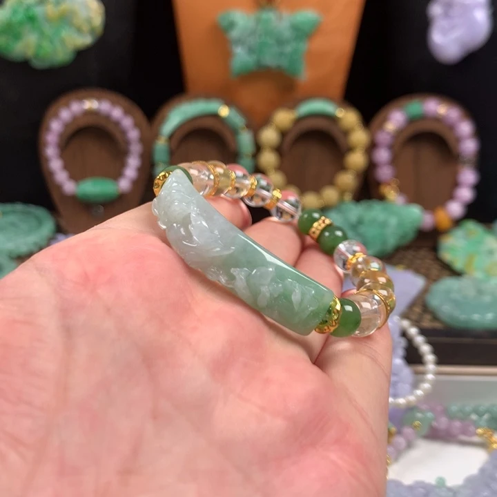 翡翠未镶嵌手链手串